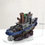 Aquariumdecoratie in de vorm van een gezonken piratenschip - A