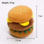 Pluche hondenspeeltje met piepgeluid – Hamburger