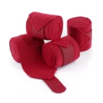 Fleece beenbeschermers voor paarden – 4 stuks, rood