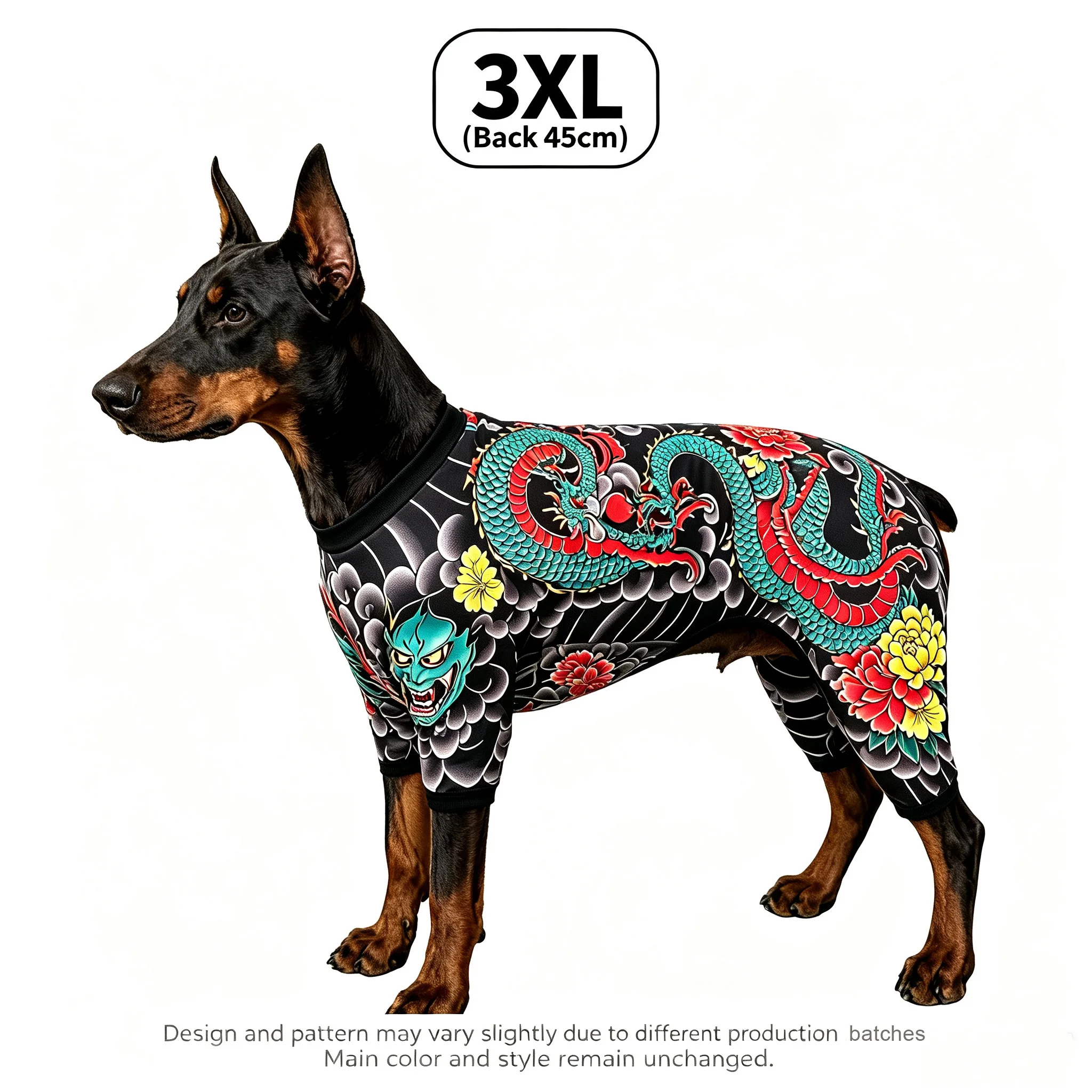 Seda51cf042724133a672f9859dade939K-1.webp Full-body tattoo-kostuum voor honden en katten – 3XL – ruglengte 45 cm - Afbeelding 1