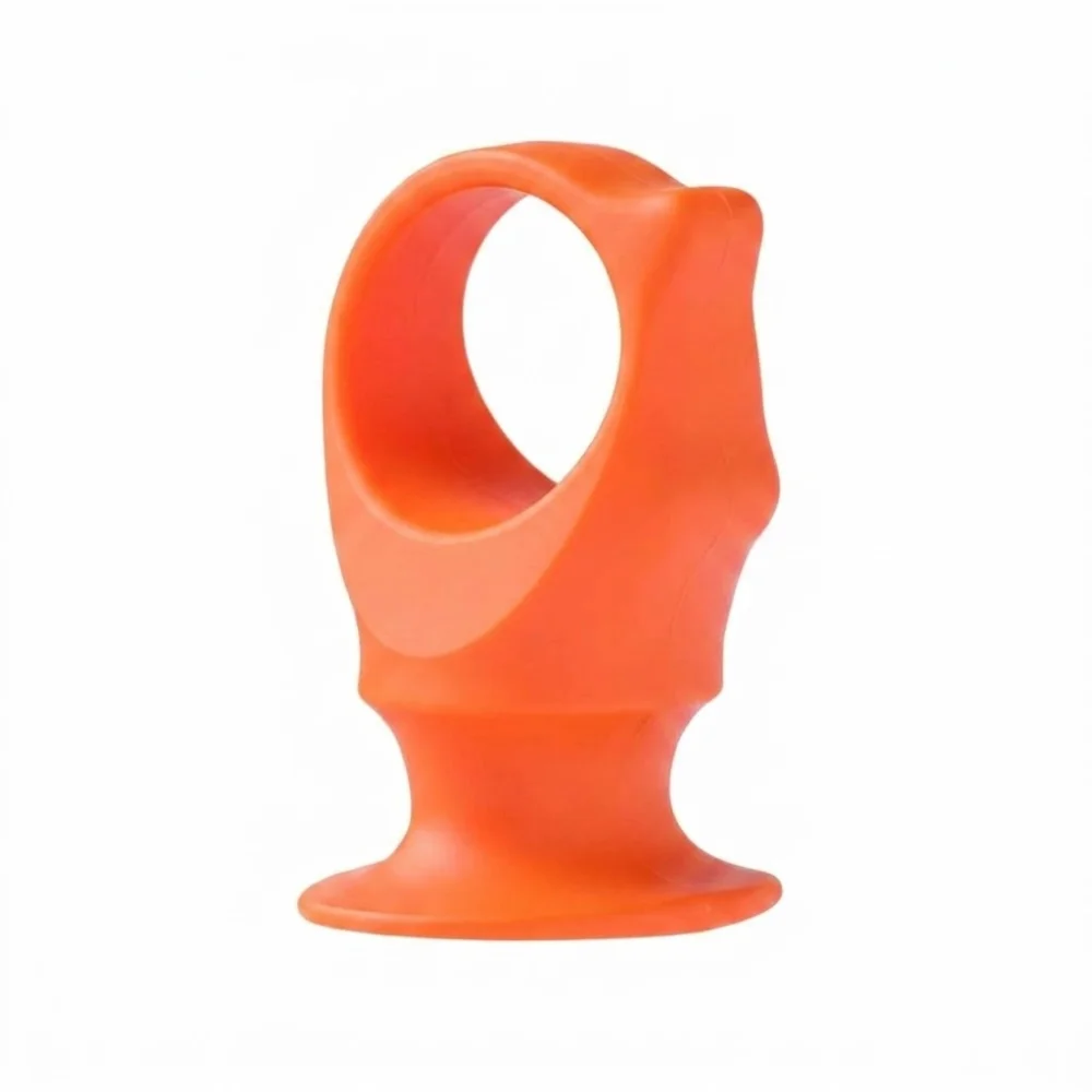 Sf18cb0a2ea8e40839008eaf329a6fec1N-1.webp Siliconen vingerborstel voor gebitsverzorging – Oranje - Afbeelding 1