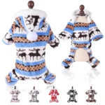 CDDMPET kerstjumpsuit voor honden en katten – Blauw / L